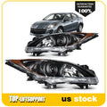 Headlight Assembly Pair for Mazda 3 (2010–2013) Black w/Amber