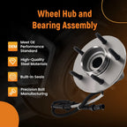 Front LH RH Wheel Hub & Bearing Assembly for Ford F-150 (1997–2000) 515010 4WD