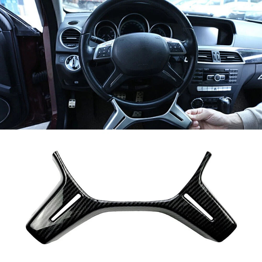 Steering Wheel Lower Trim Cover for Benz E-Class W212, GLK W204, M-Class (2009–2016) Carbon
