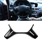Steering Wheel Lower Trim Cover for Benz E-Class W212, GLK W204, M-Class (2009–2016) Carbon