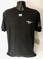 Ford Mustang T Shirt Black Running Horse Logo for Ford Mustang (2005–2024)