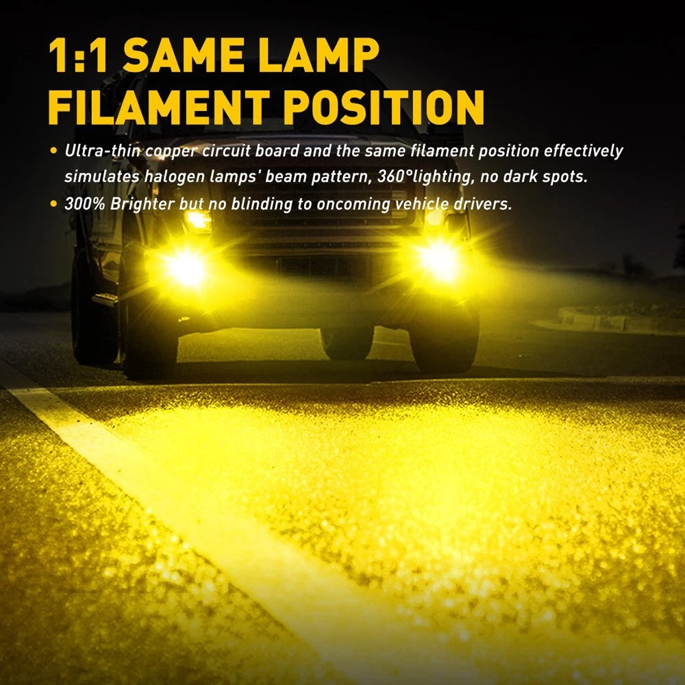 2X 9006 HB4 LED Fog Light Bulbs for Various Vehicles