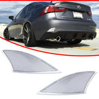 2X Clear Lens Rear Bumper Reflector Light for Lexus IS (2014–2020)