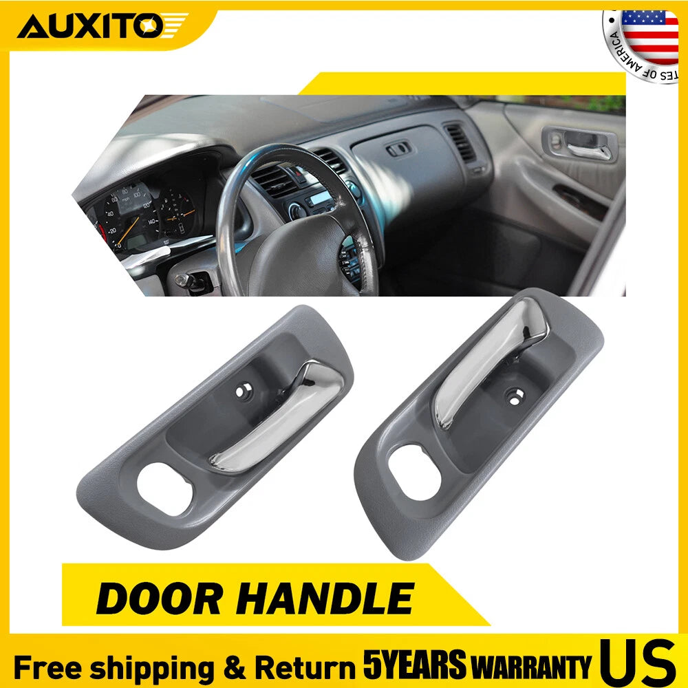 Set of 2 Door Interior Handles for Honda Accord (1998–2002) HO1352118 Gray