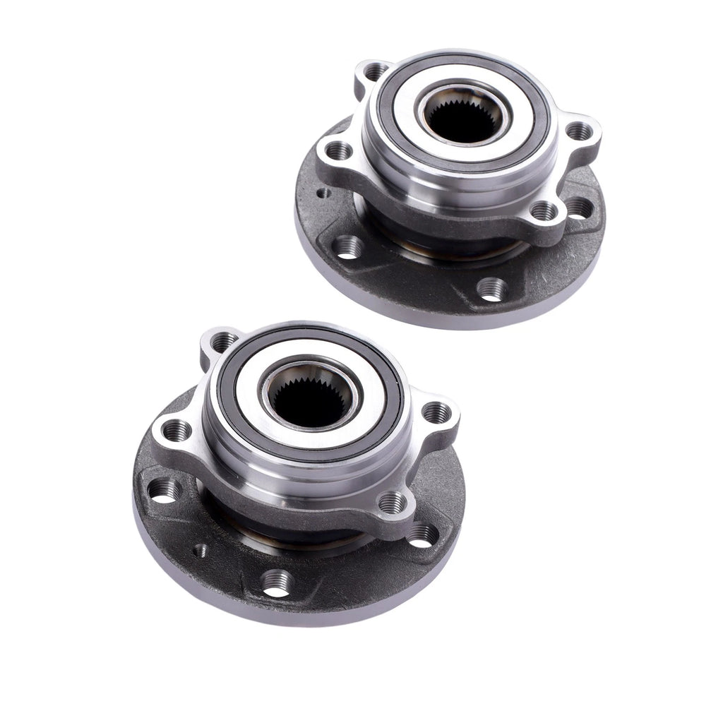 Set of 2 Front Wheel Hub & Bearing Assembly for Volkswagen Audi