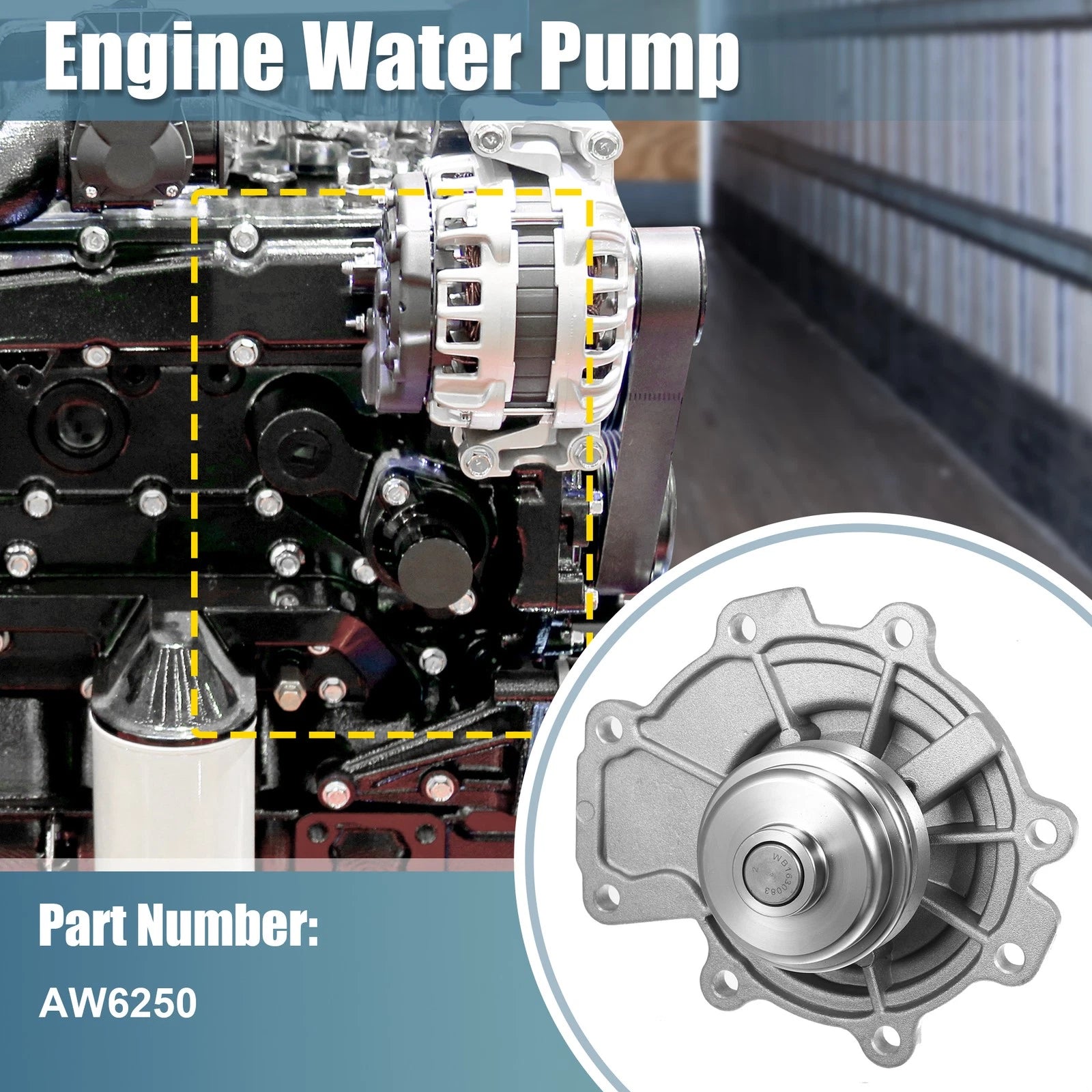 Water Pump AW4132 for Mercury Sable (2003–2005) & Mazda MPV (2003–2006)