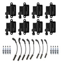 Ignition Wires & Coils Set of 8 with Spark Plugs for Cadillac Chevy GMC Hummer (V8)