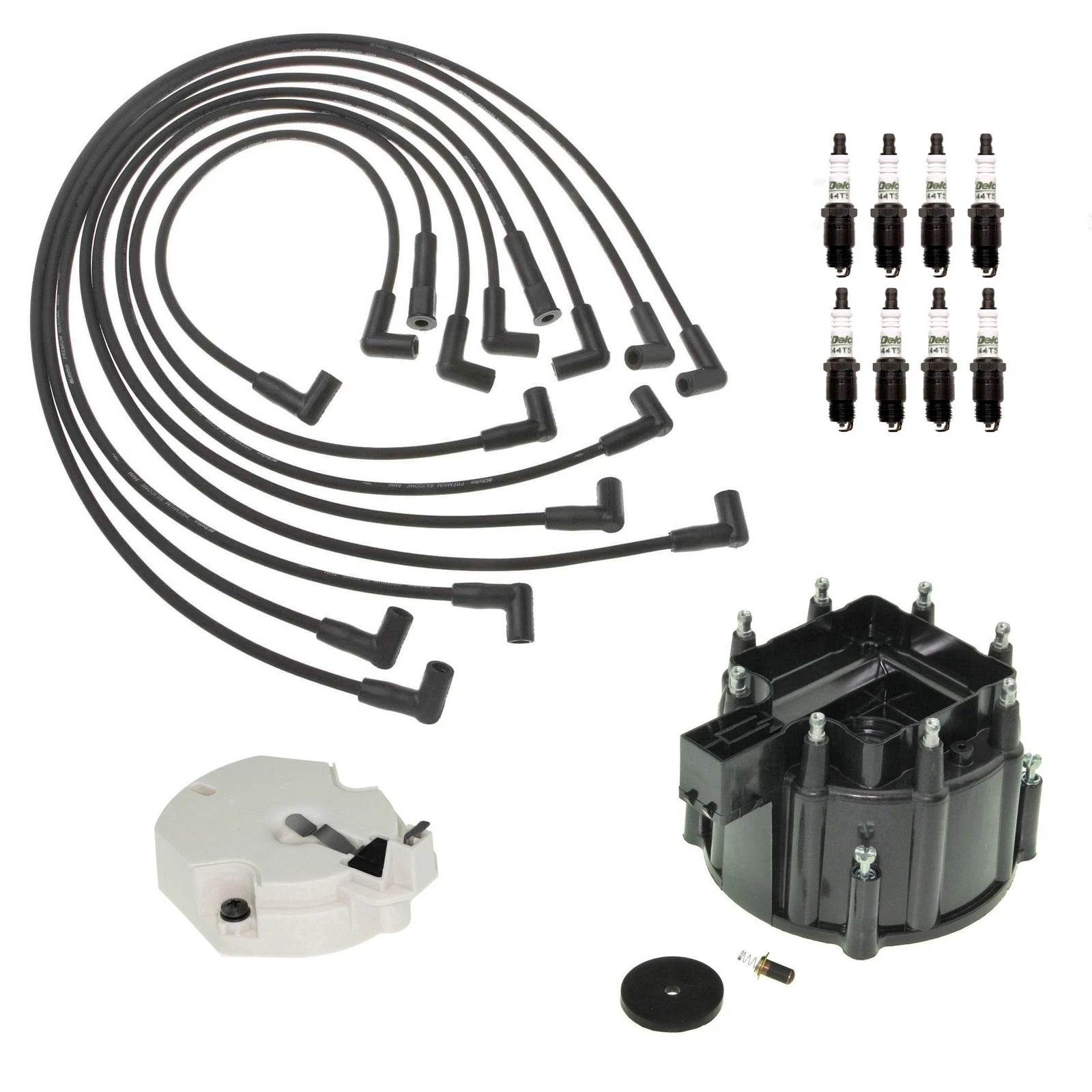ACDelco Ignition Kit Set for C10 C1500 V8 (1973–1995) - Rotor, Cap, Wires, Plugs