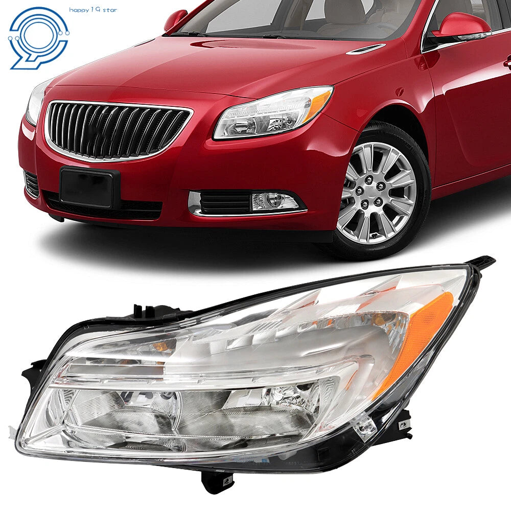 Halogen Headlight for Buick Regal (2011–2013) Chrome Driver Left Side