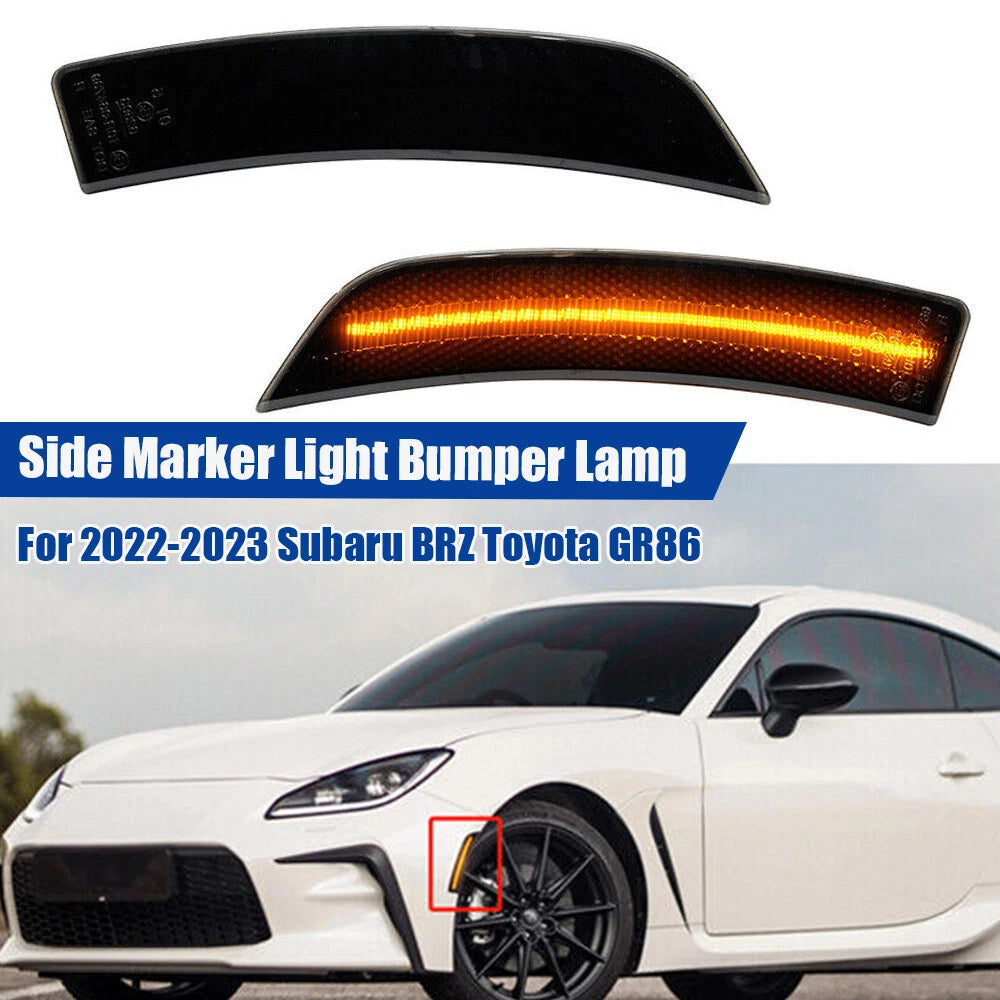 LED Front Bumper Side Marker Lights for Toyota GR86 Subaru BRZ (2022–2024)