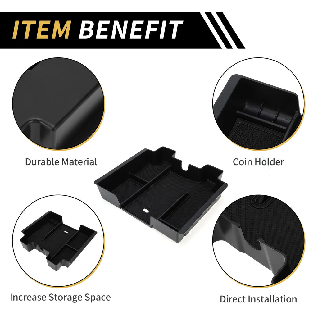Center Console Organizer Tray for Chevy Silverado 1500, GMC (2019–2023)