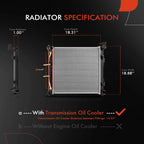 Radiator with Transmission Oil Cooler for Kia Optima (2016–2020)