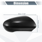Pair Rearview Mirror Cover Cap Black Carbon Fiber for Nissan Qashqai J10 (2007–2014)
