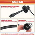 Set of 4 Spark Plug Wire Ignition Coil Cables for Toyota Corolla L4 (1998–2002)
