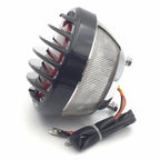 HTTMT Chrome Black LED Tail Brake Light for Custom Vehicles (Pre-Grilled)