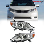 Set of 2 Halogen Headlights for Toyota Sienna (2011–2020)