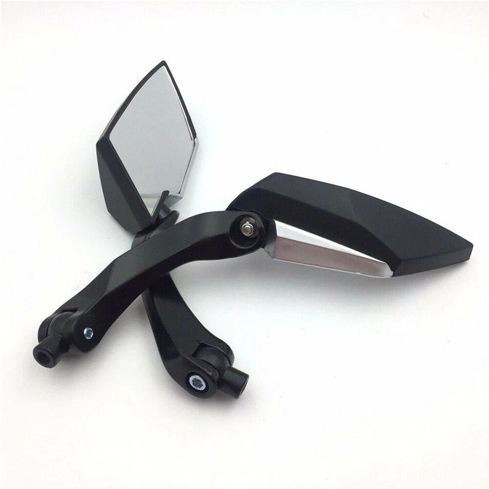 Black Diamond Blade Rearview Mirrors 8mm 10mm for Harley Motorcycle (All Years)