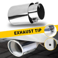 2pcs Stainless Steel Exhaust Tip for Universal Fit (1.5-2.4 inch Outlet)