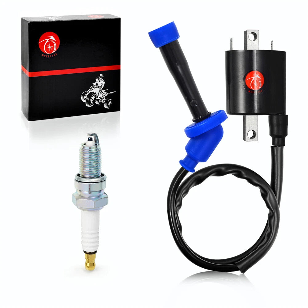 2X Ignition Coil Spark Plug for Yamaha V Star 650 (1998–2016) 4VR-82320-00