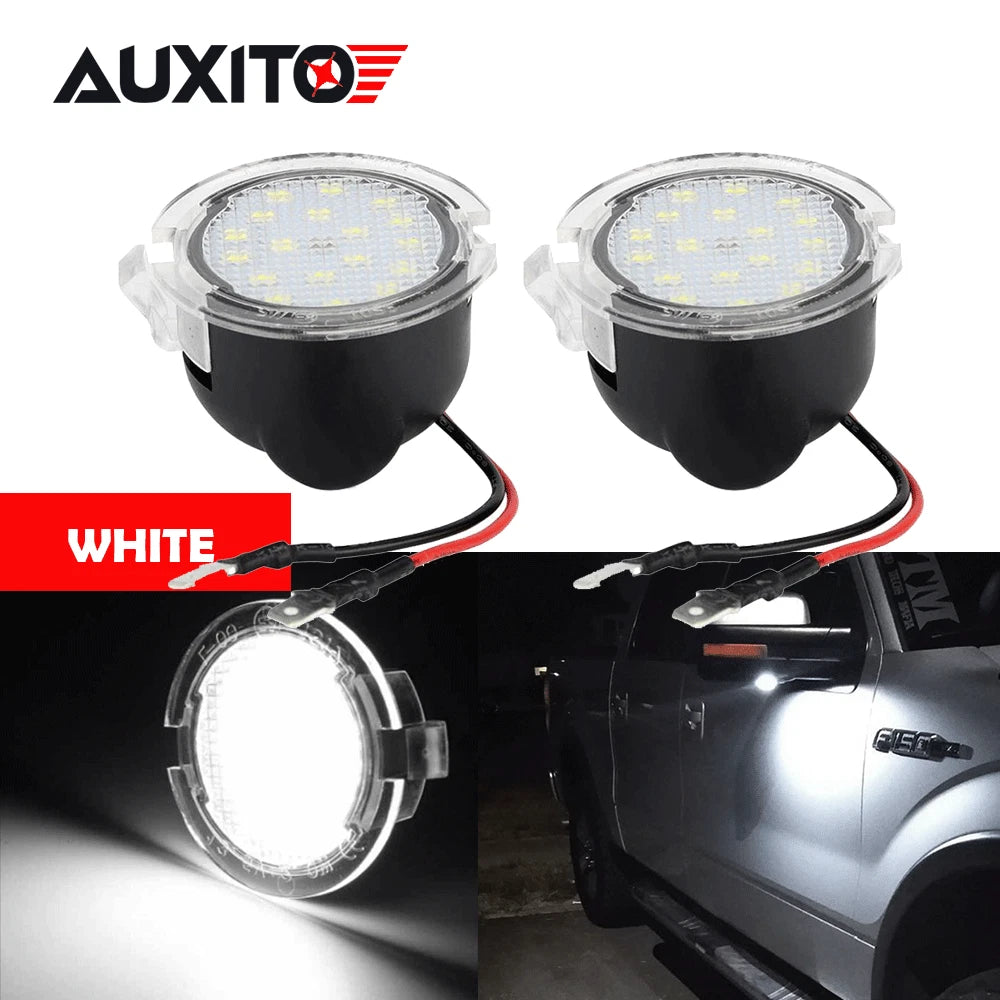 2X LED Side View Under Mirror Puddle Light for Ford F150 (2007–2019)
