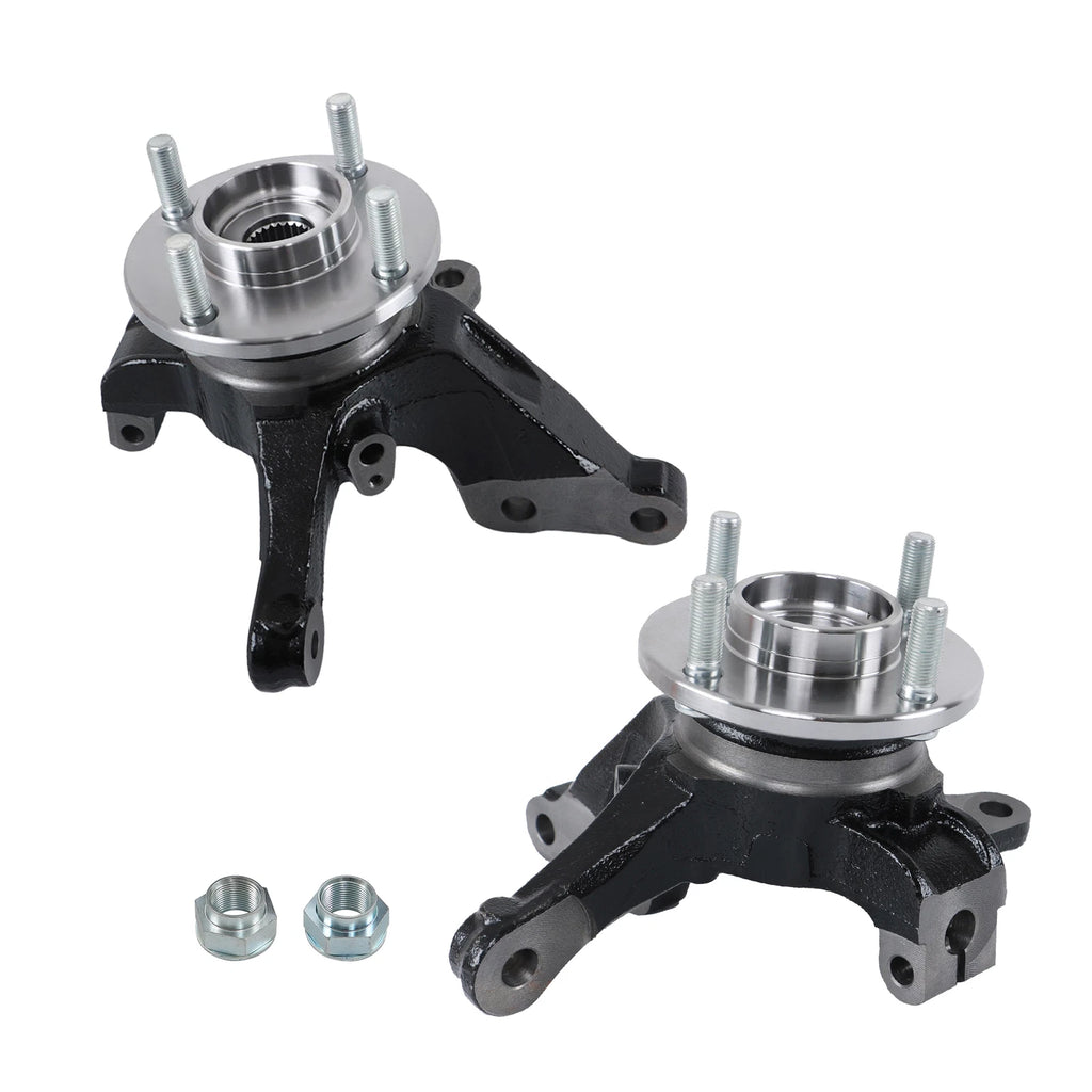 2X Front Knuckle & Wheel Hub Bearing for Nissan Versa (2014-2019)