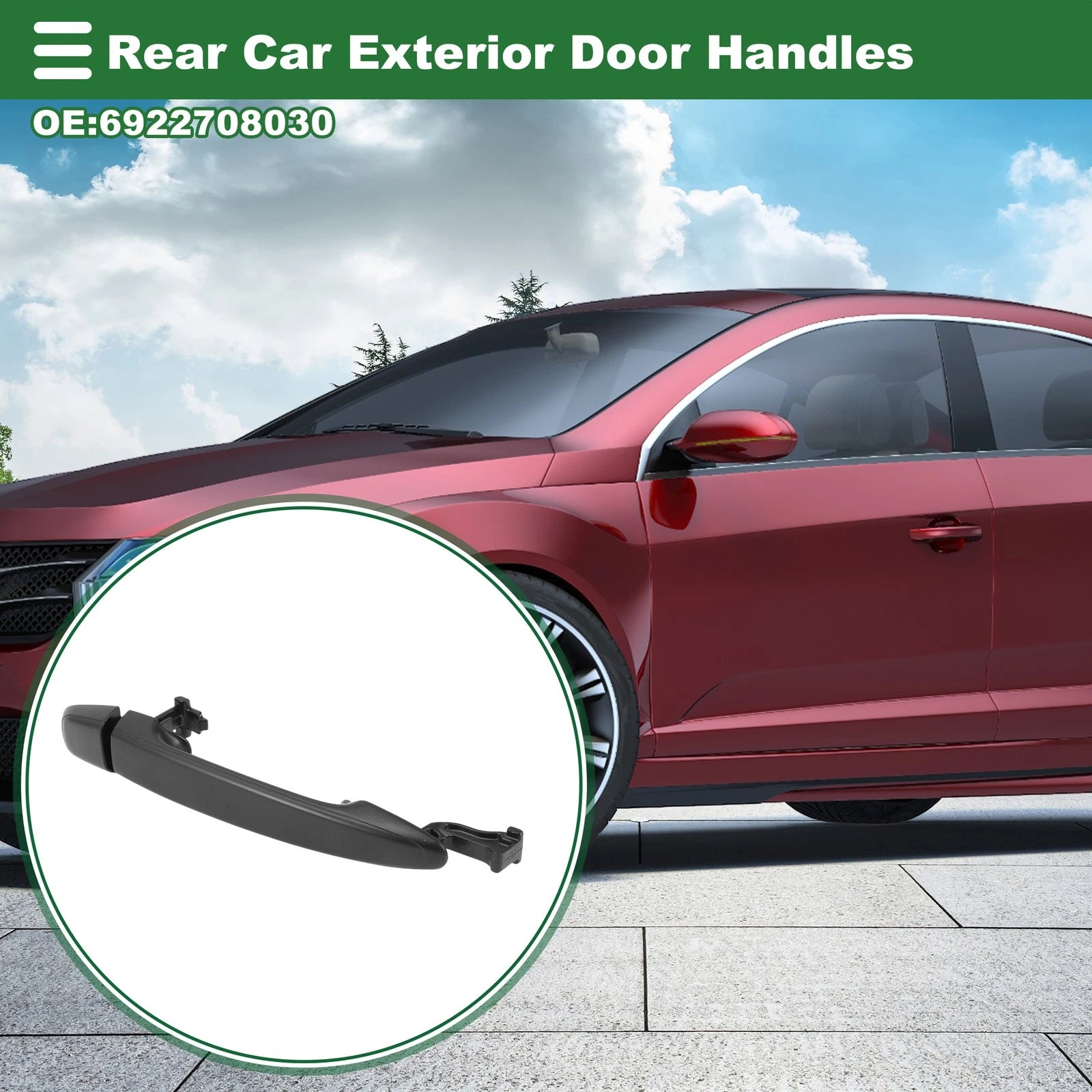 Rear Door Handle No. 6922708030 for Toyota Sienna (2004–2010) Black