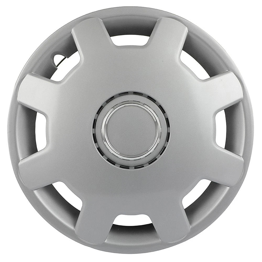 Set of 4 Silver Snap On Full Hub Caps for R13 Tire & Rim (Fits 13")