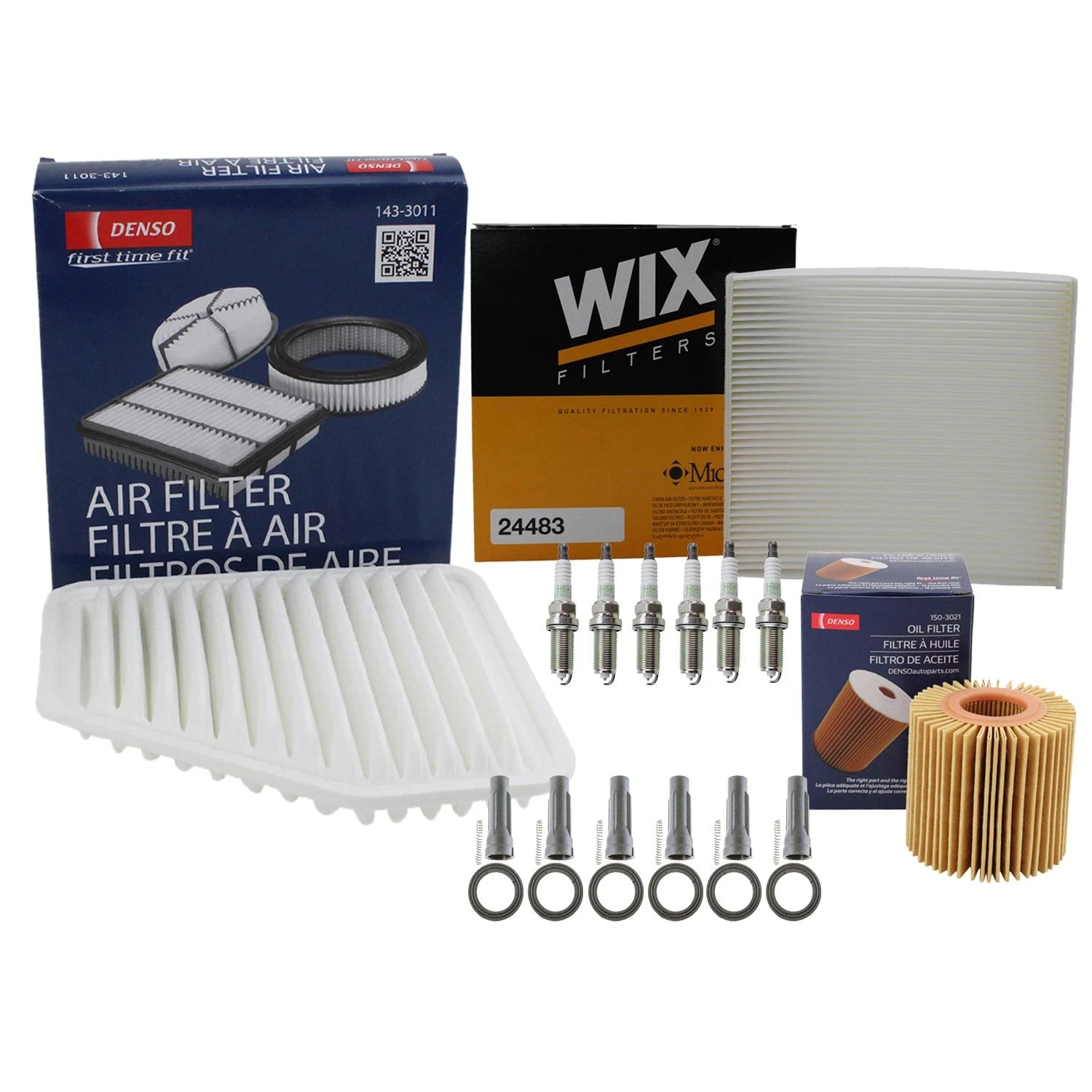 Tune Up Kit with 6 NGK Spark Plugs & Boots for Avalon Camry ES350 RAV4