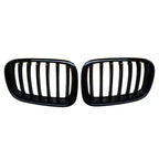 2 x Front Grille Kidney Grill Gloss Black for BMW X3 (2010-2014)