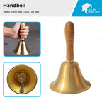 Brass Hand Bell with Wood Handle for Wedding Festival (8CM)