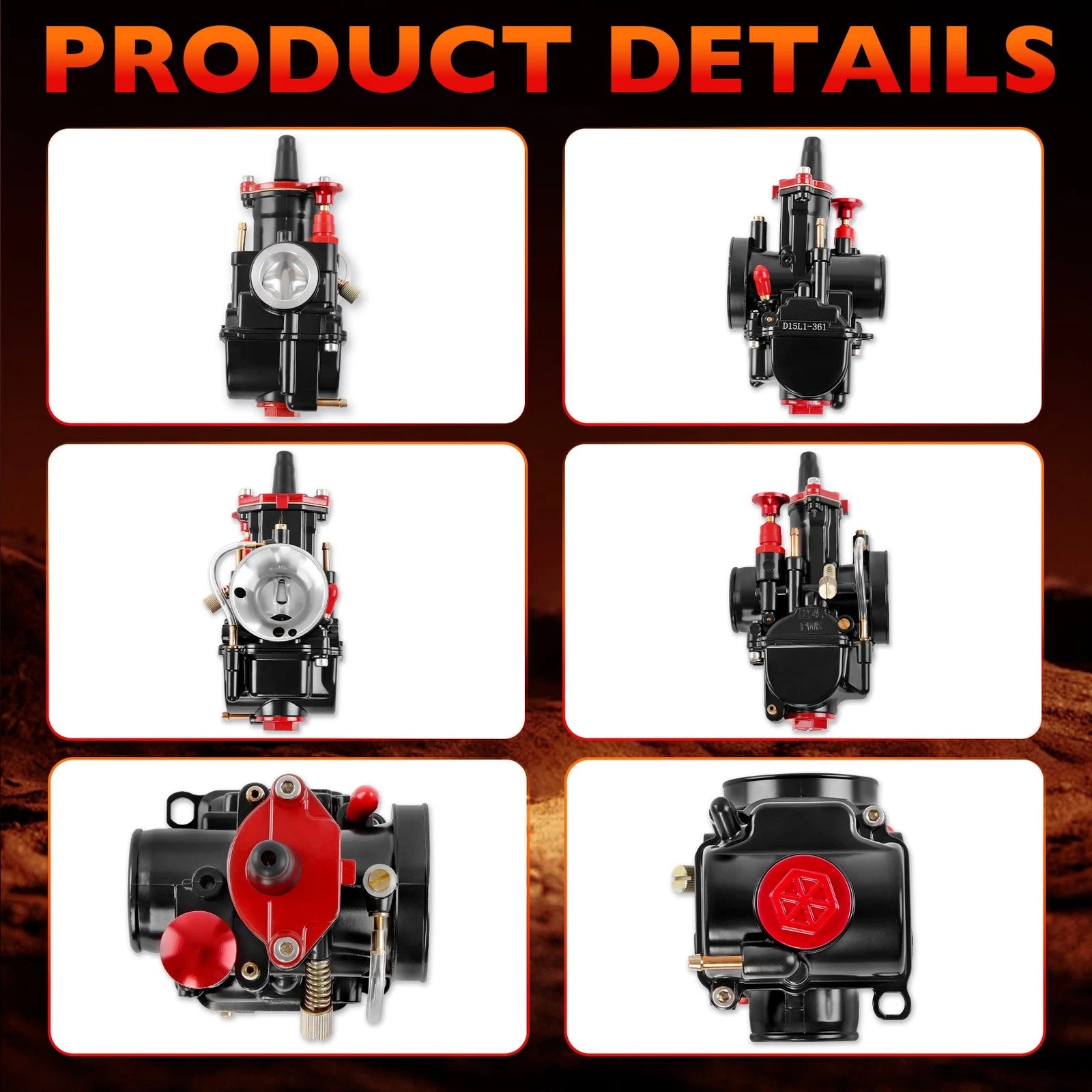 PWK 24mm Racing Carburetor Kit for Dirt Bike ATV Scooter (50cc–80cc)