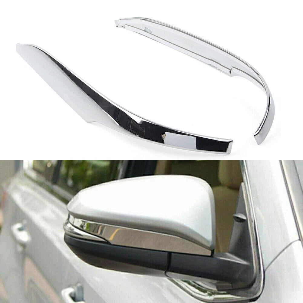 2pcs Rear View Mirror Cover Trim Chrome for Toyota Highlander (2014–2019)