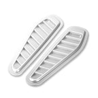 2X Silver Universal Air Flow Intake Hood Scoop Vent Cover