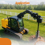 Auger Adapter 2" Female Round to Hex for Skid Steer Loader (Earth Auger)