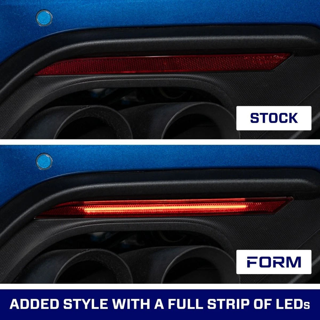 Rear Bumper Reflectors LED LH RH Red Replacement for 2018-2023 Ford Mustang