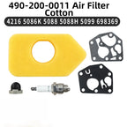 Set of 4 Replacement Air Filters for Lawn Mower Engine Model 490 200 0011
