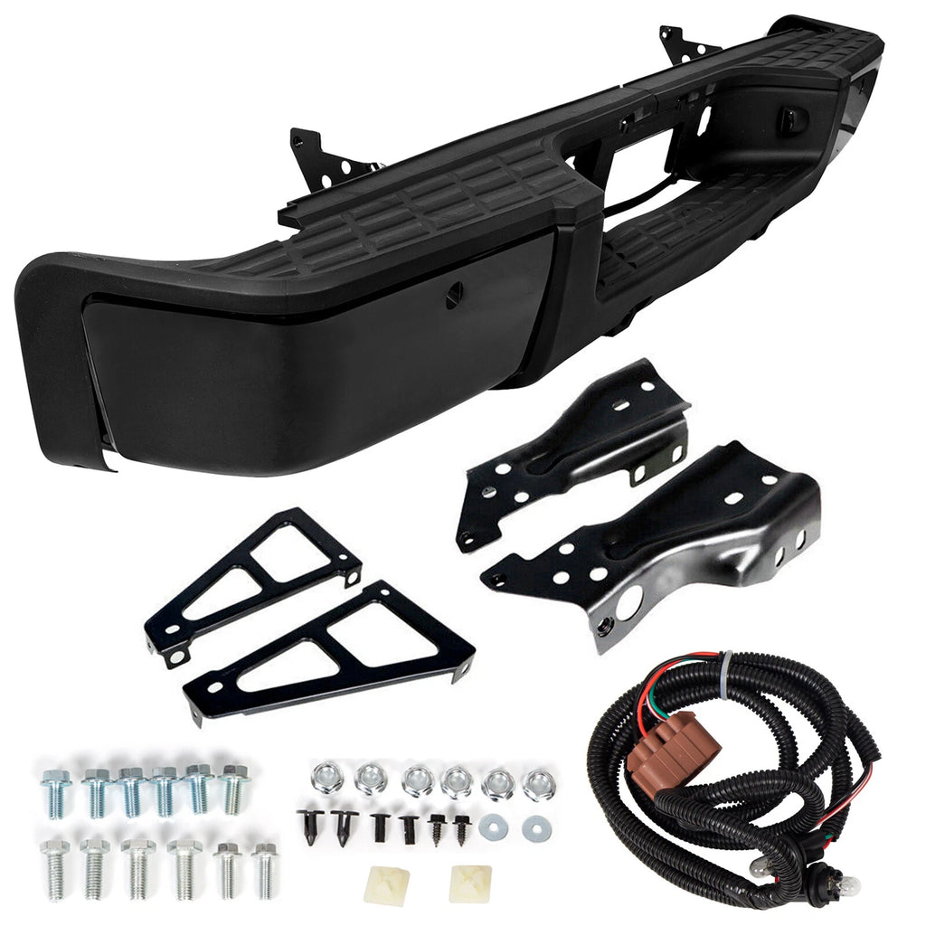 Rear Step Bumper w/ Sensor for GMC Sierra, Chevy Silverado 1500 (2007–2013)