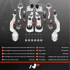12x Front Control Arm Ball Joint Tie Rod End for Mercedes-Benz C219 (2007–2010)