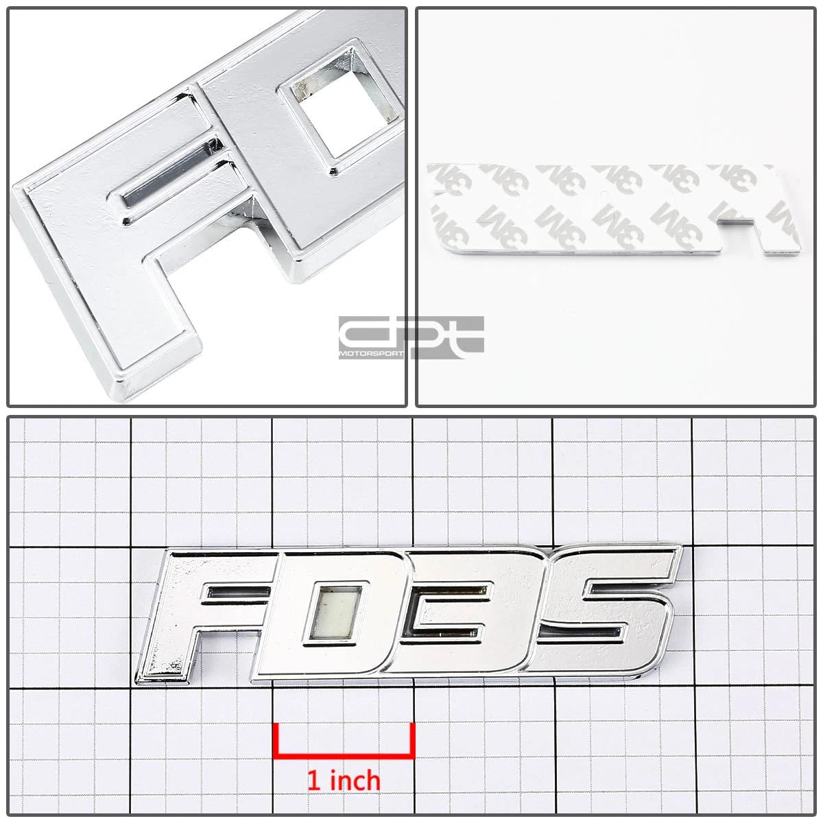 Chrome Bumper Trunk Grill Emblem Badge for Mazda RX-7 FD3S (1993–1997)