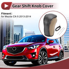 1 Pc Gear Shift Knob Cover for Mazda CX-5 (2013–2014) Black Beige Faux Leather