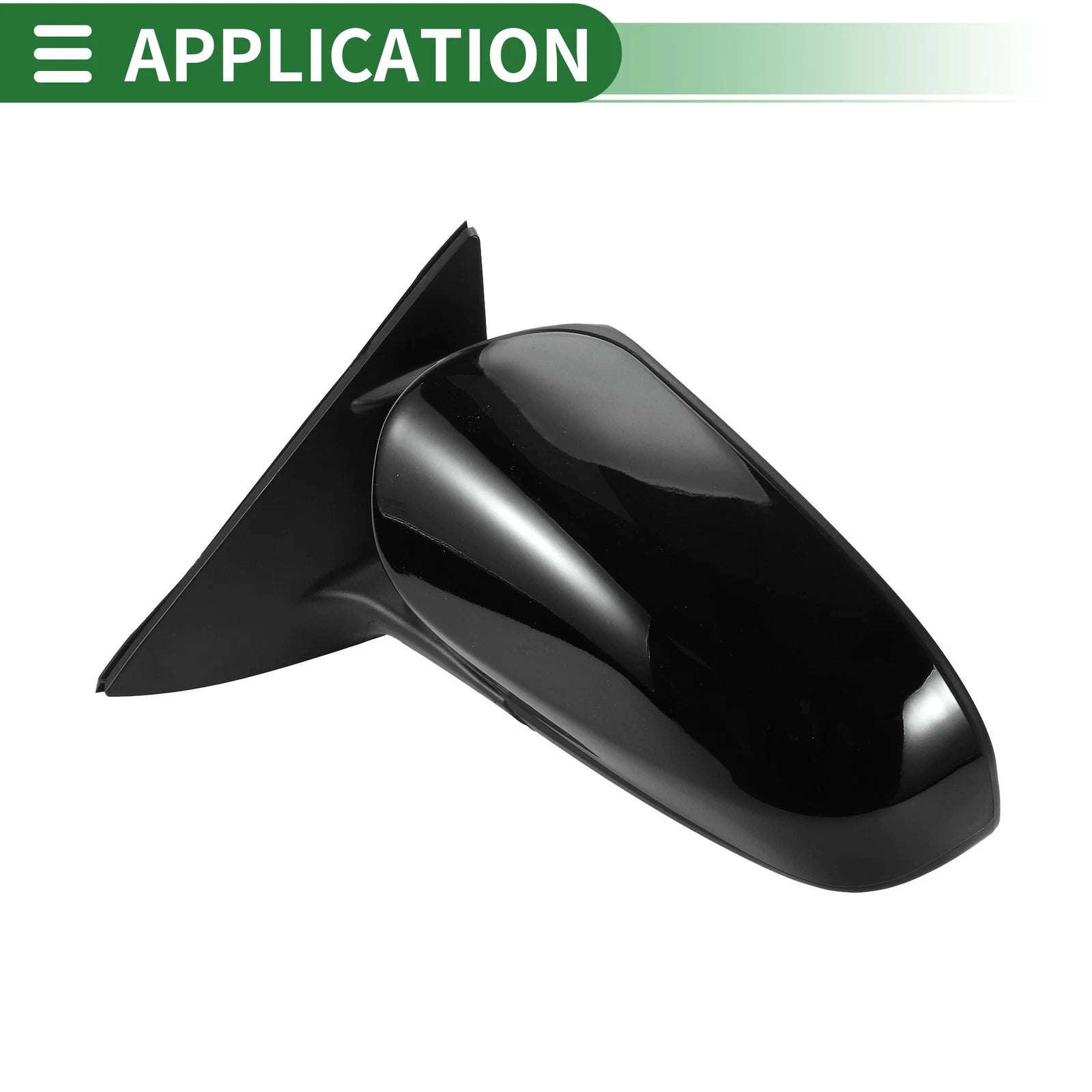 Left Side Door Mirror for Toyota Camry (2012–2014) Manual Folding Gloss Black