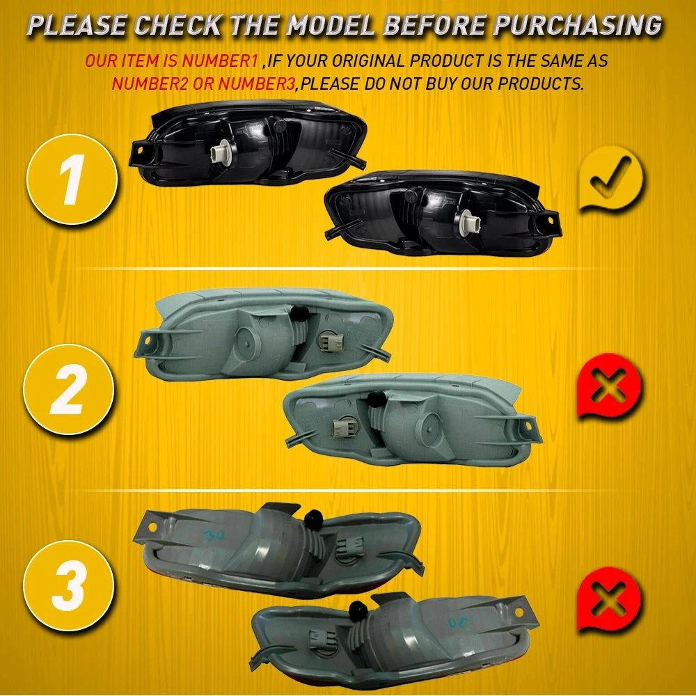 2X Rear Bumper Reflector Light w/ Bulbs for Lexus RX400h RX350 RX330 (2004–2009)