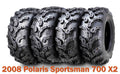 Set of 4 ATV Tires 25x8-12 & 25x11-10 for Polaris Sportsman 700 X2 (2008)