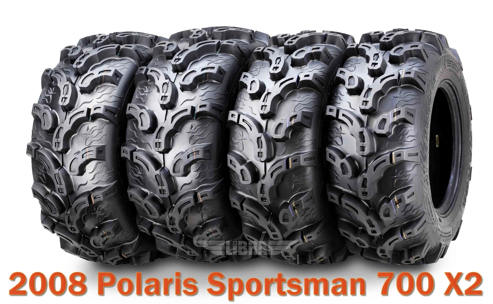 Set of 4 ATV Tires 25x8-12 & 25x11-10 for Polaris Sportsman 700 X2 (2008)