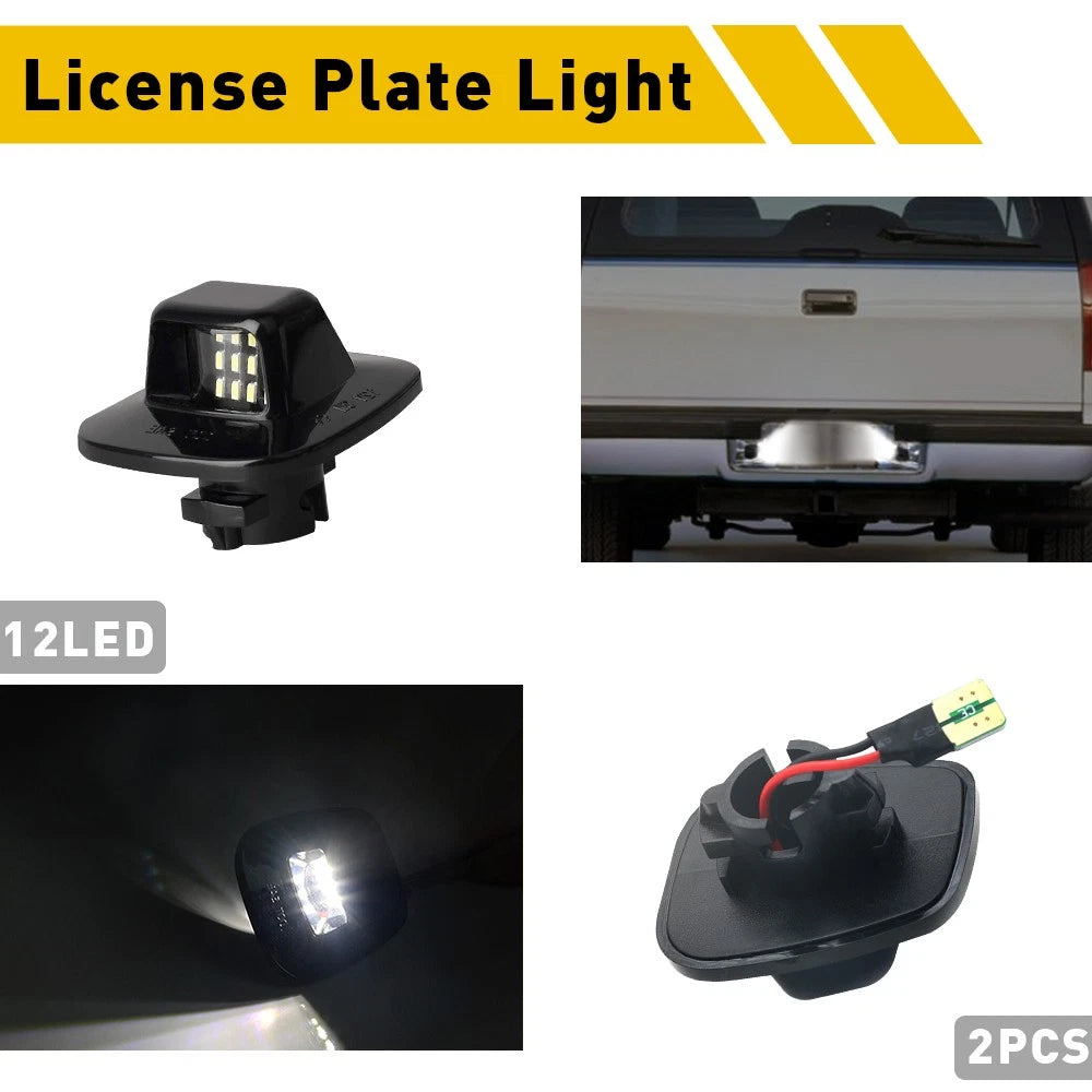 2pc Bright LED License Plate Light for Chevy C/K 1500 2500 3500 (1988–2000)