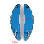 2X Metal Style Disc Brake Caliper Covers for Universal Fit (Red)