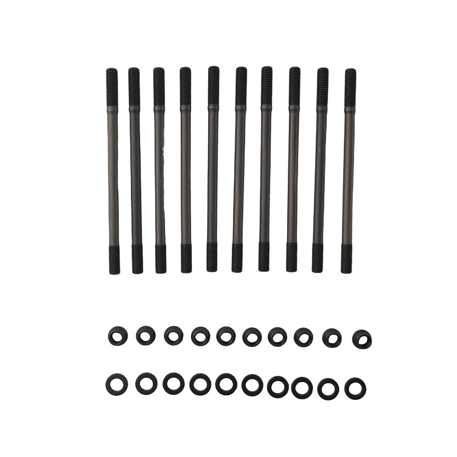 Set of 10 Black Cylinder Head Studs for Honda Civic (1994–2000)