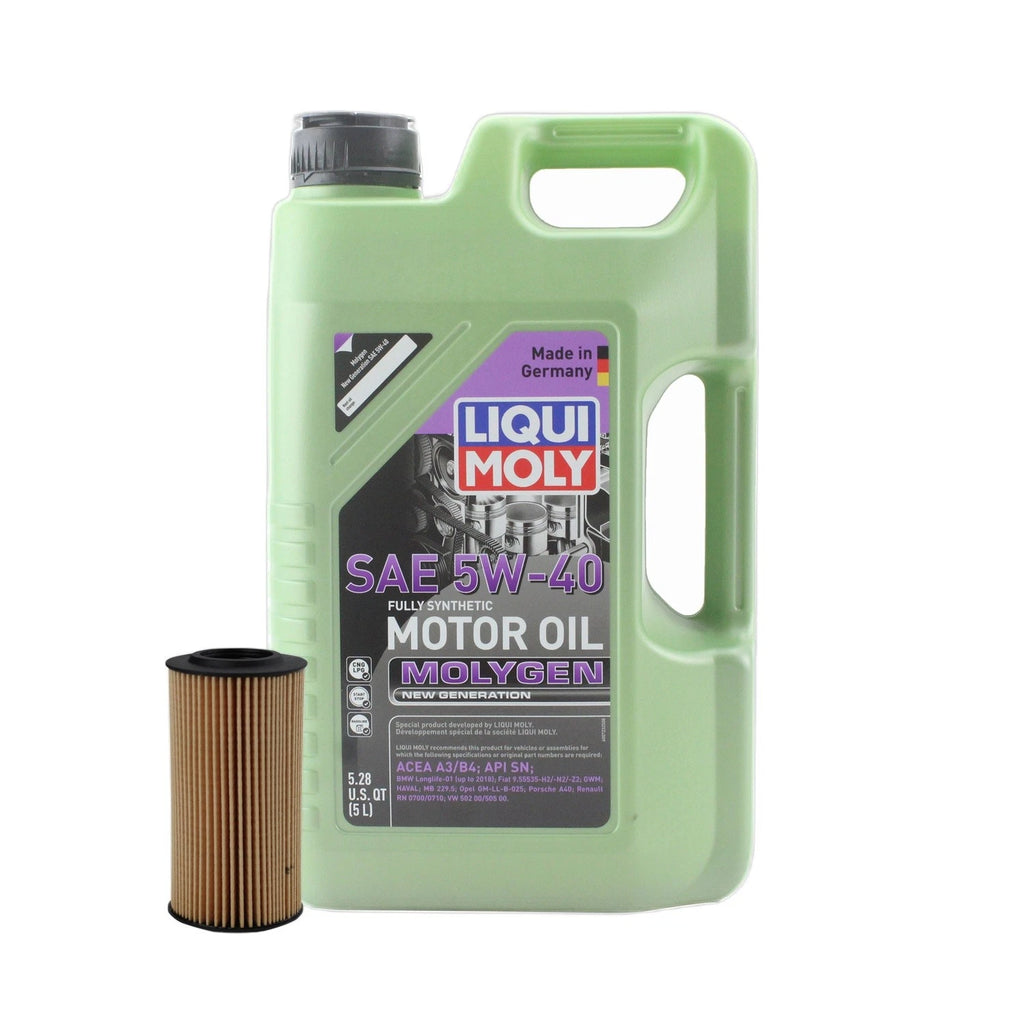 5L Liqui Moly Molygen 5W-40 Oil Change Kit for Audi A4 Quattro (2002–2008)