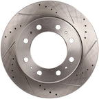 Rear Drilled Brake Rotors & Ceramic Brake Pads for RAM 1500 Tradesman HD (2010–2023)