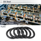 Set of 5 Oil Seal Ring 85x105x10mm for Rotary Shaft (Nitrile Rubber)